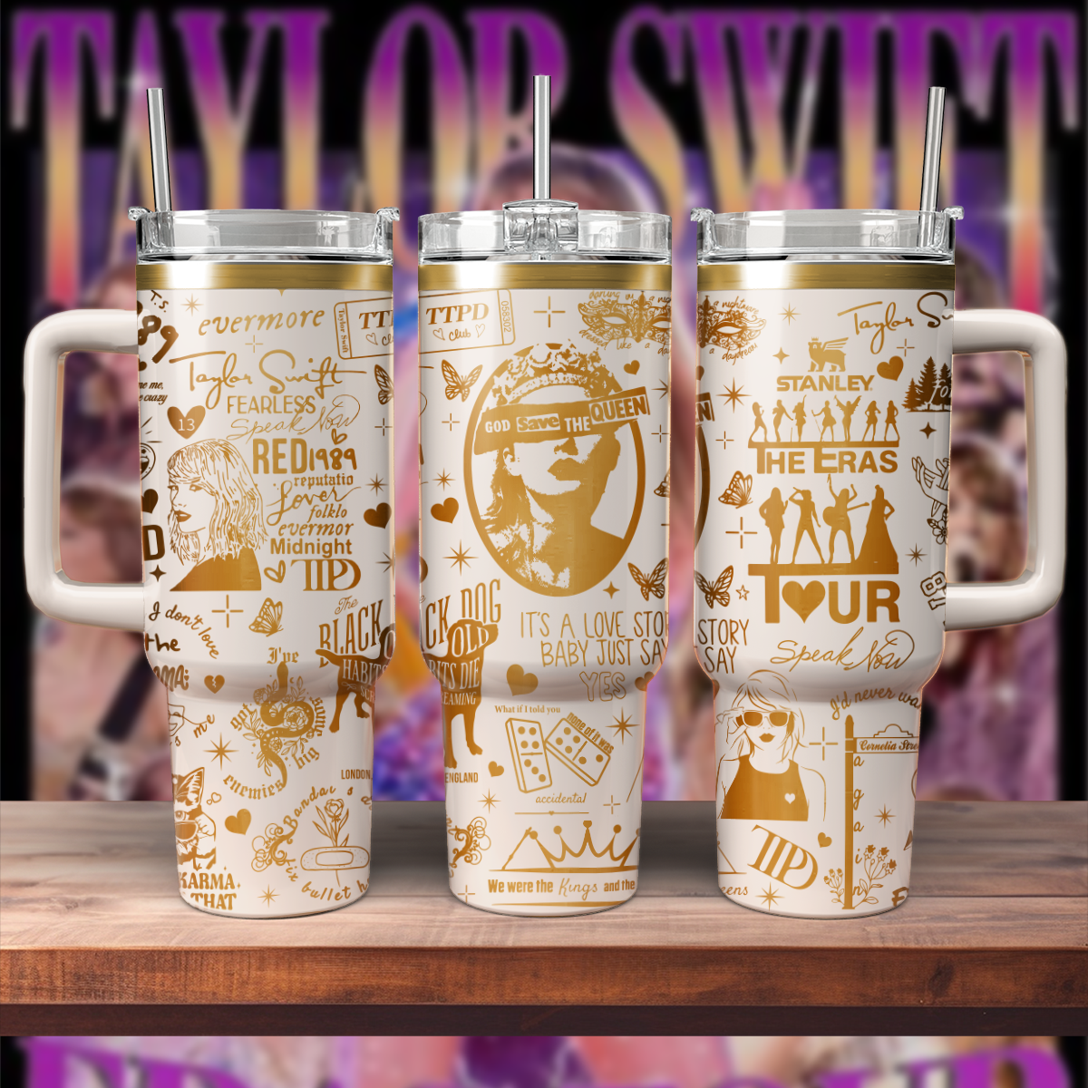 Taylor Swift Music Custom Stanley Cup 40 oz 30 oz Tumbler With HandleTVC2301279