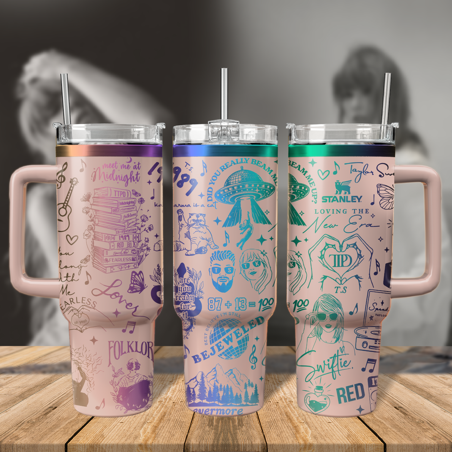 Taylor Swift Music Custom Stanley Cup 40 oz 30 oz Tumbler With HandleTVC2301279