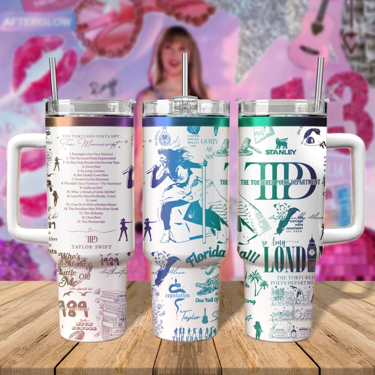Taylor Swift Music Custom Stanley Cup 40 oz 30 oz Tumbler With HandleTVC2301483