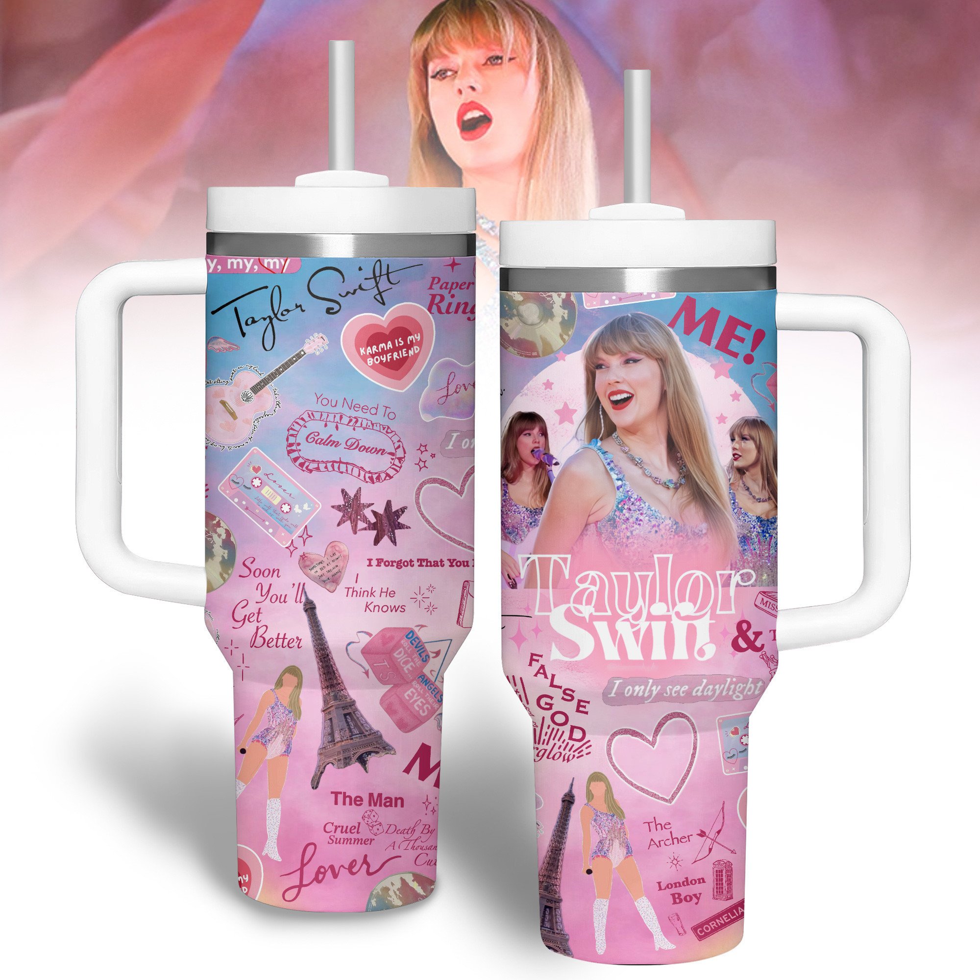Taylor Swift Music Custom Stanley Cup 40 oz 30 oz Tumbler With HandleTVC2301516