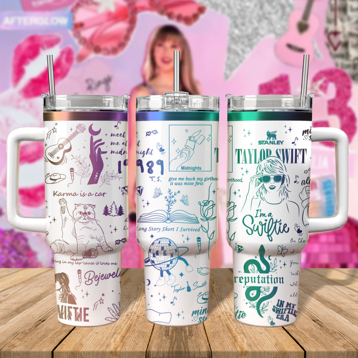 Taylor Swift Music Custom Stanley Cup 40 oz 30 oz Tumbler With HandleTVC2301570