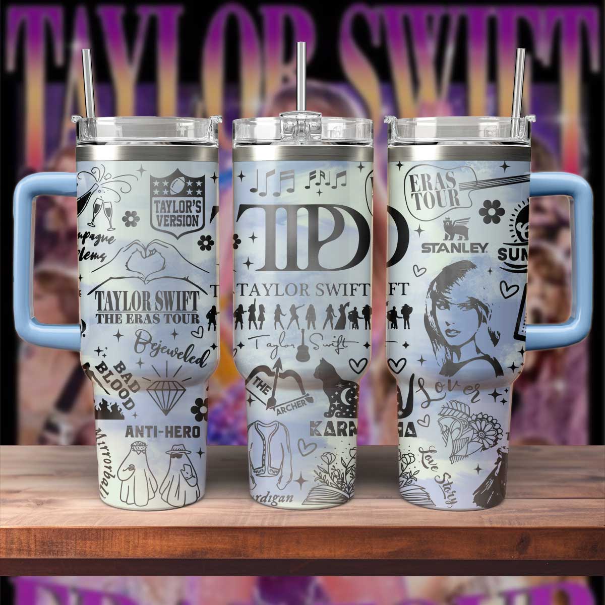 Taylor Swift Music Custom Stanley Cup 40 oz 30 oz Tumbler With HandleTVC2301570