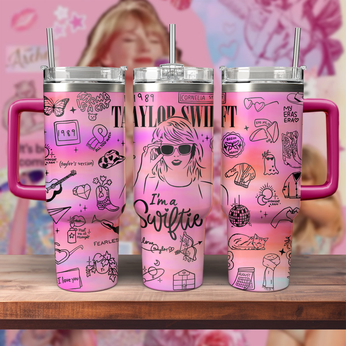 Taylor Swift Music Custom Stanley Cup 40 oz 30 oz Tumbler With HandleTVC2301570