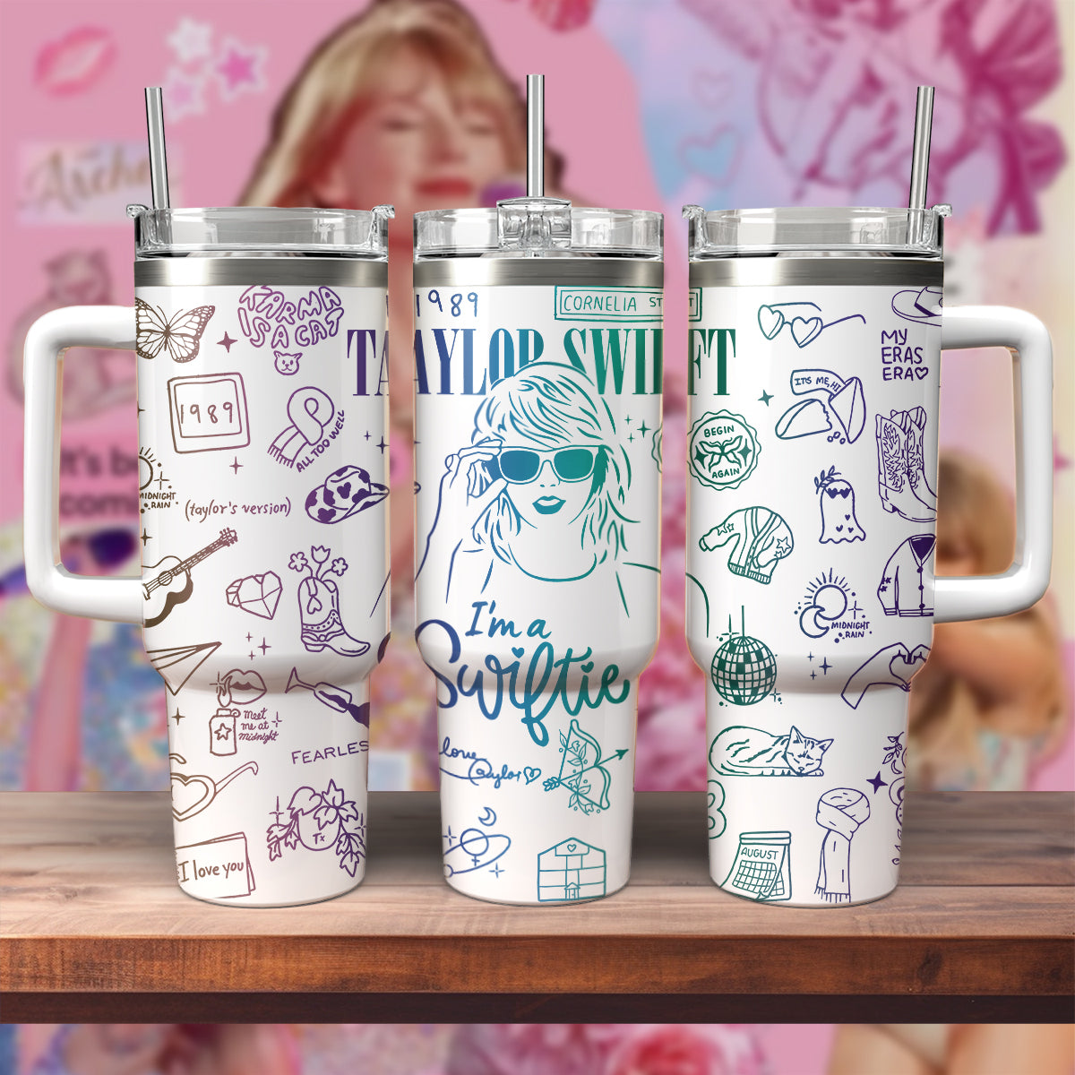 Taylor Swift Music Custom Stanley Cup 40 oz 30 oz Tumbler With HandleTVC2301570
