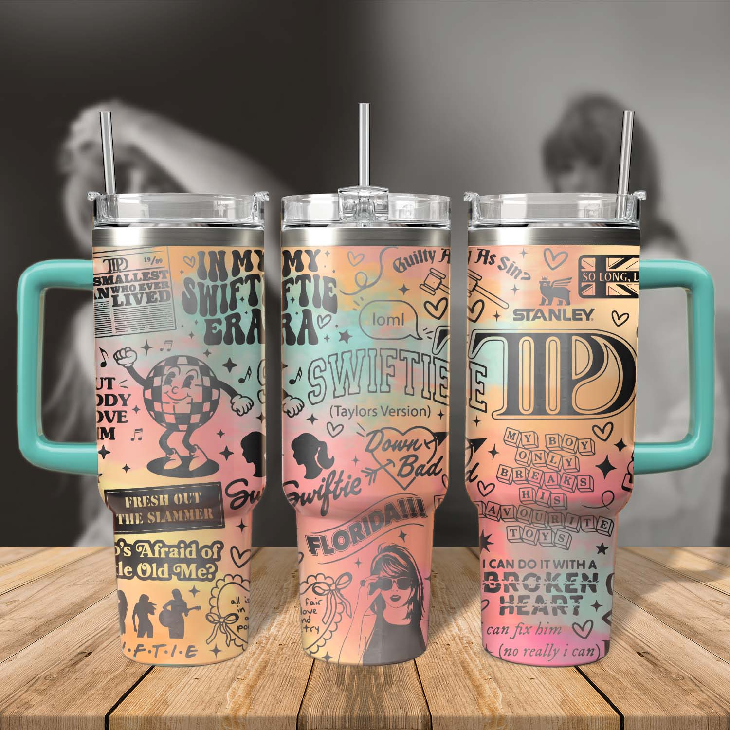 Taylor Swift Music Custom Stanley Cup 40 oz 30 oz Tumbler With HandleTVC2301571