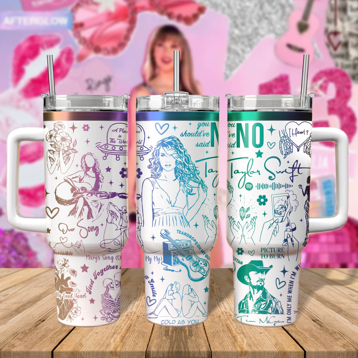 Taylor Swift Music Custom Stanley Cup 40 oz 30 oz Tumbler With HandleTVC2301571