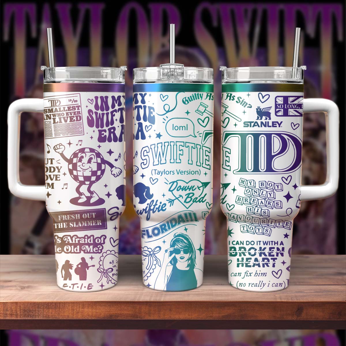 Taylor Swift Music Custom Stanley Cup 40 oz 30 oz Tumbler With HandleTVC2301571