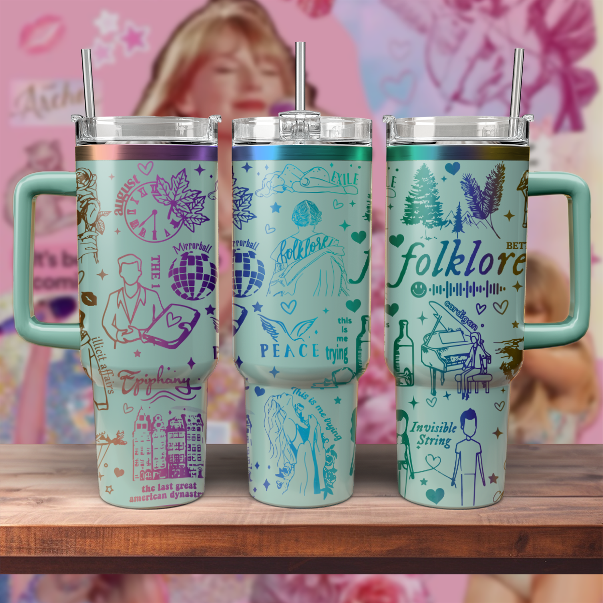 Taylor Swift Music Custom Stanley Cup 40 oz 30 oz Tumbler With HandleTVC2301571