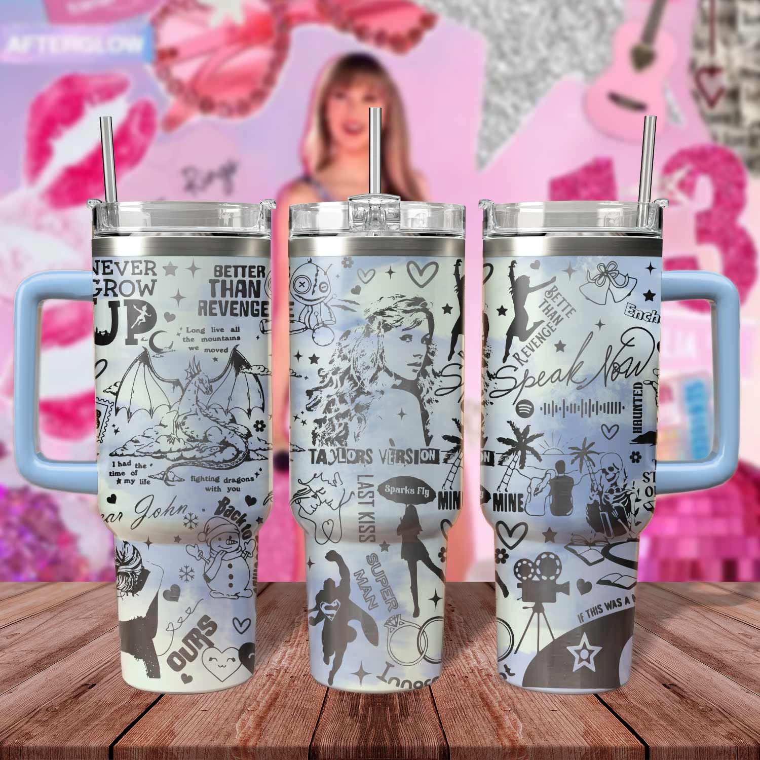 Taylor Swift Music Custom Stanley Cup 40 oz 30 oz Tumbler With HandleTVC2301571