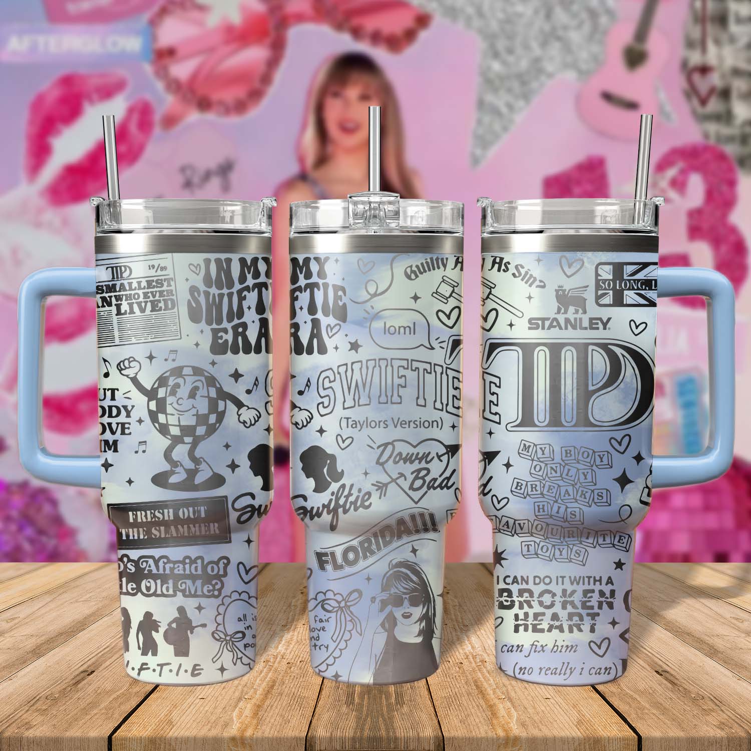 Taylor Swift Music Custom Stanley Cup 40 oz 30 oz Tumbler With HandleTVC2301571