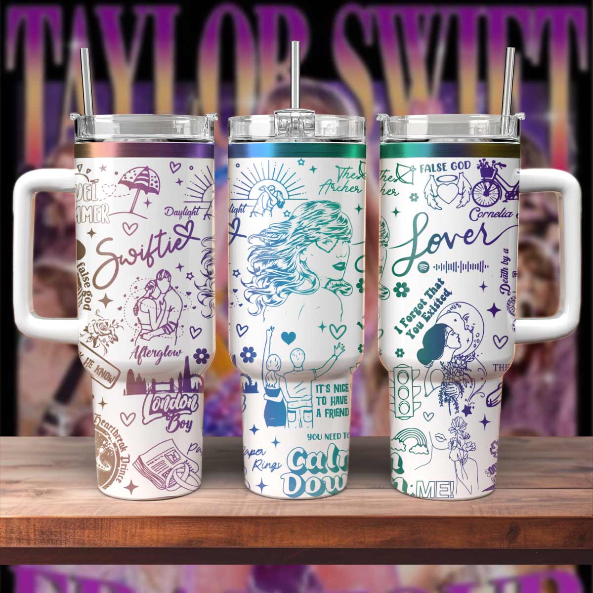 Taylor Swift Music Custom Stanley Cup 40 oz 30 oz Tumbler With HandleTVC2301572