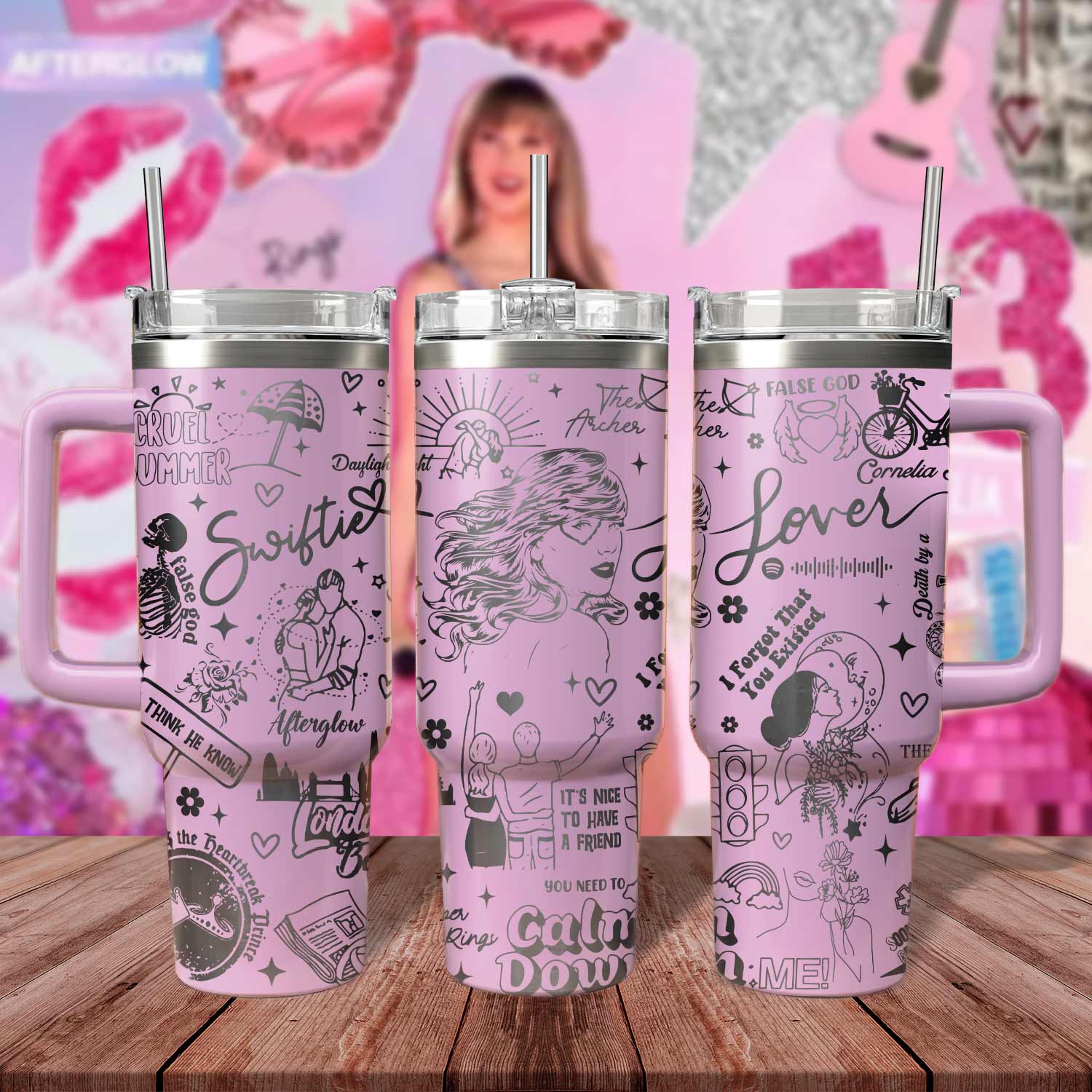 Taylor Swift Music Custom Stanley Cup 40 oz 30 oz Tumbler With HandleTVC2301572