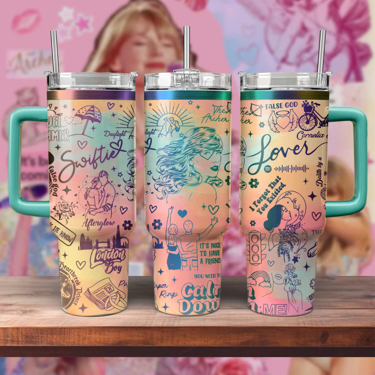 Taylor Swift Music Custom Stanley Cup 40 oz 30 oz Tumbler With HandleTVC2301572