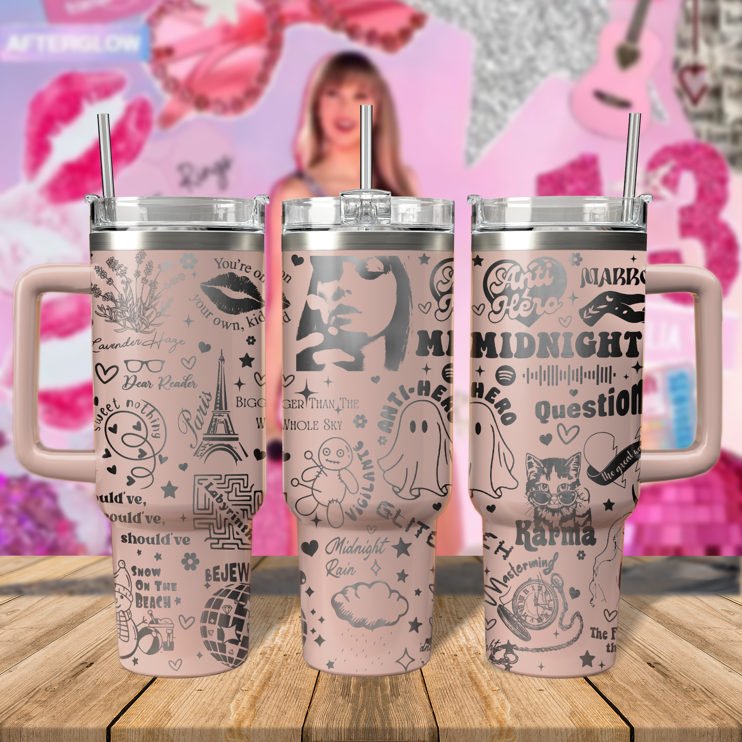 Taylor Swift Music Custom Stanley Cup 40 oz 30 oz Tumbler With HandleTVC2301572