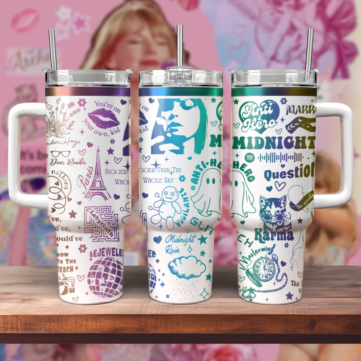 Taylor Swift Music Custom Stanley Cup 40 oz 30 oz Tumbler With HandleTVC2301572
