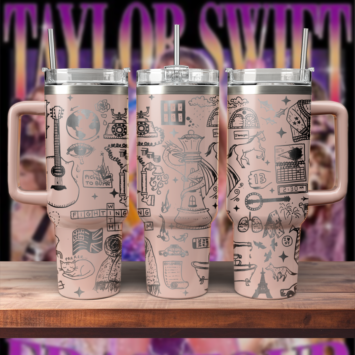 Taylor Swift Music Custom Stanley Cup 40 oz 30 oz Tumbler With HandleTVC2301805