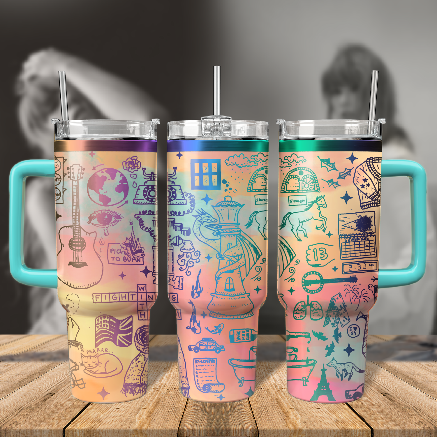 Taylor Swift Music Custom Stanley Cup 40 oz 30 oz Tumbler With HandleTVC2301805