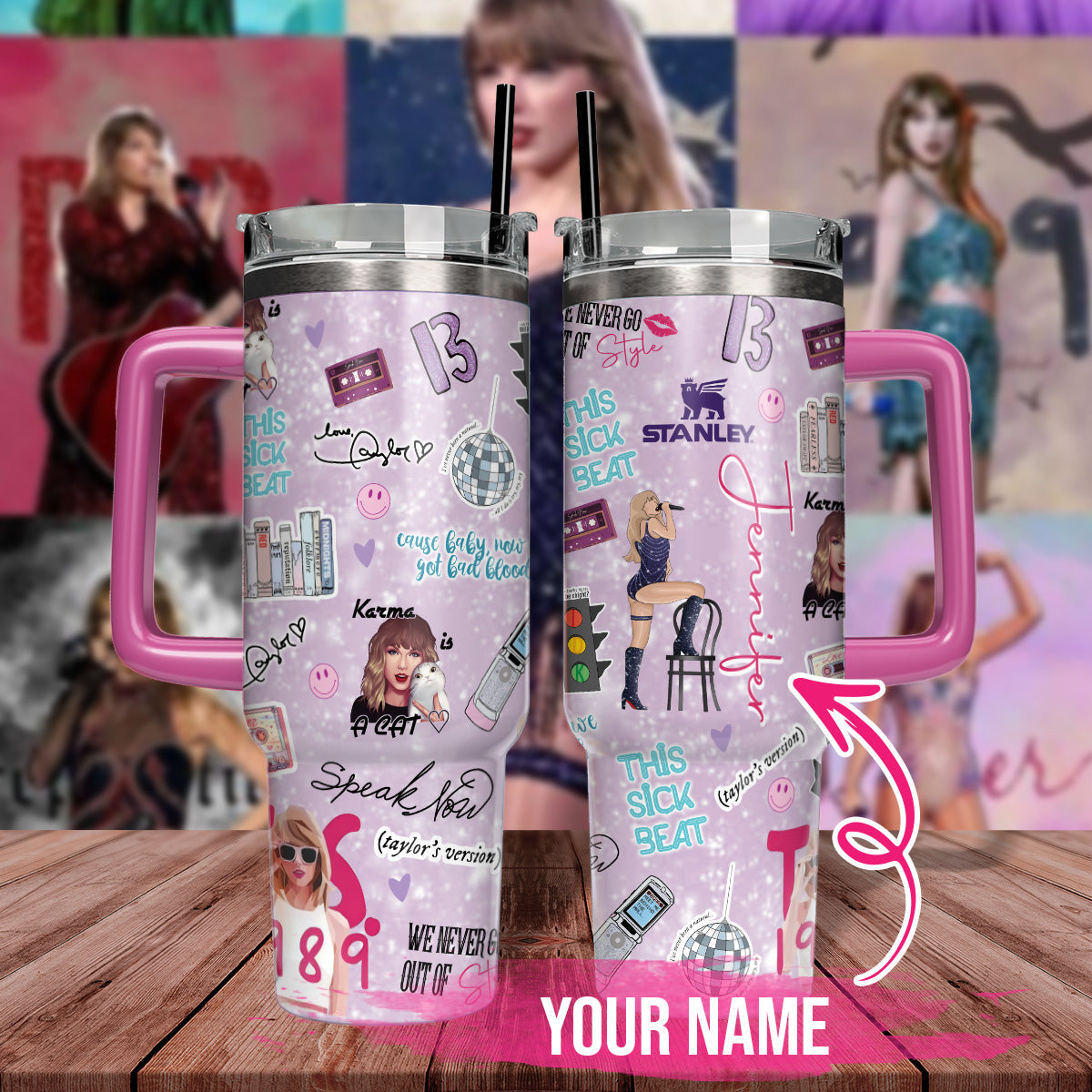 Taylor Swift Music Custom Stanley Cup 40 oz 30 oz Tumbler With HandleTVC2301805