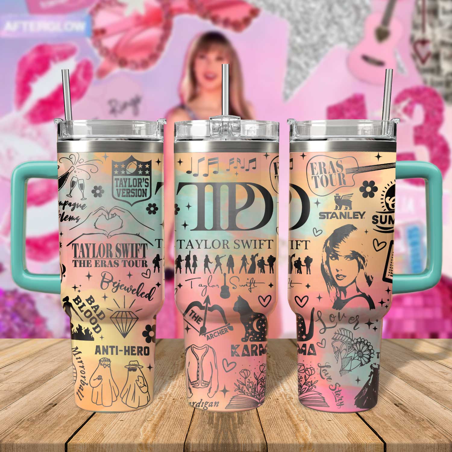 Taylor Swift Music Custom Stanley Cup 40 oz 30 oz Tumbler With HandleTVC2301805