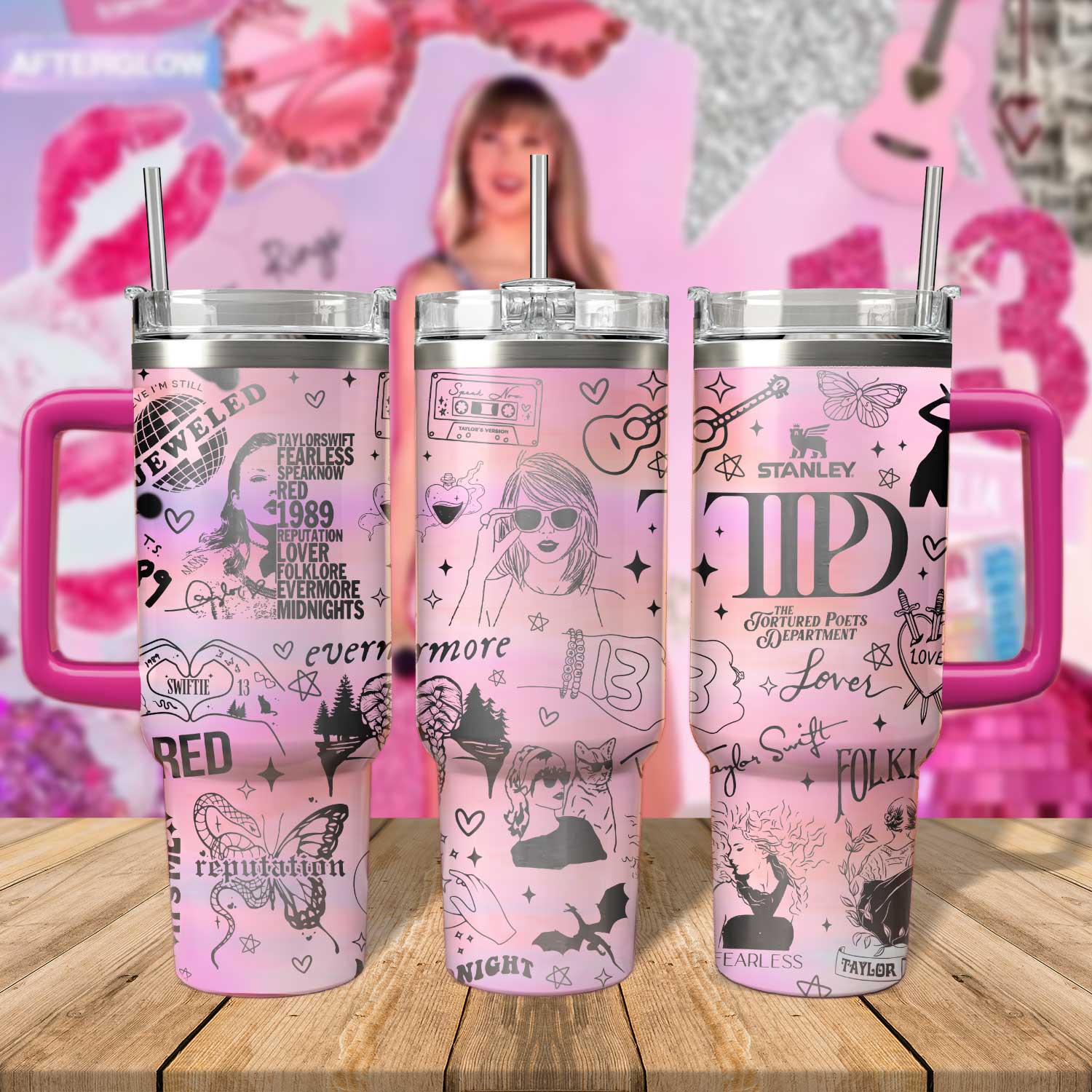 Taylor Swift Music Custom Stanley Cup 40 oz 30 oz Tumbler With HandleTVC2301805
