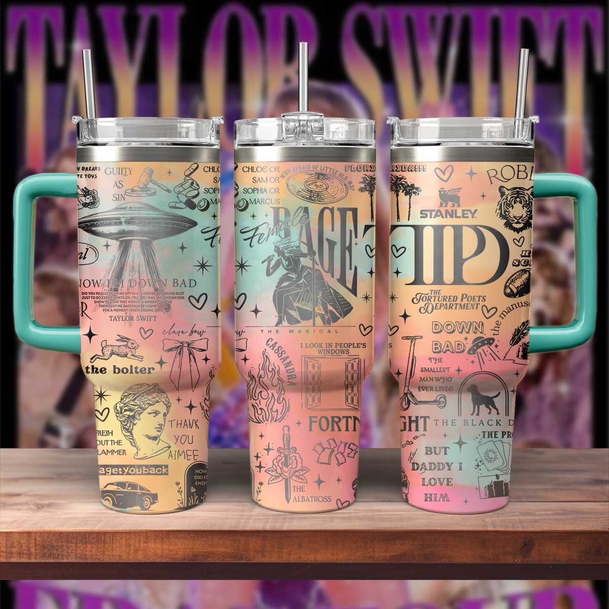 Taylor Swift Music Custom Stanley Cup 40 oz 30 oz Tumbler With HandleTVC2301805