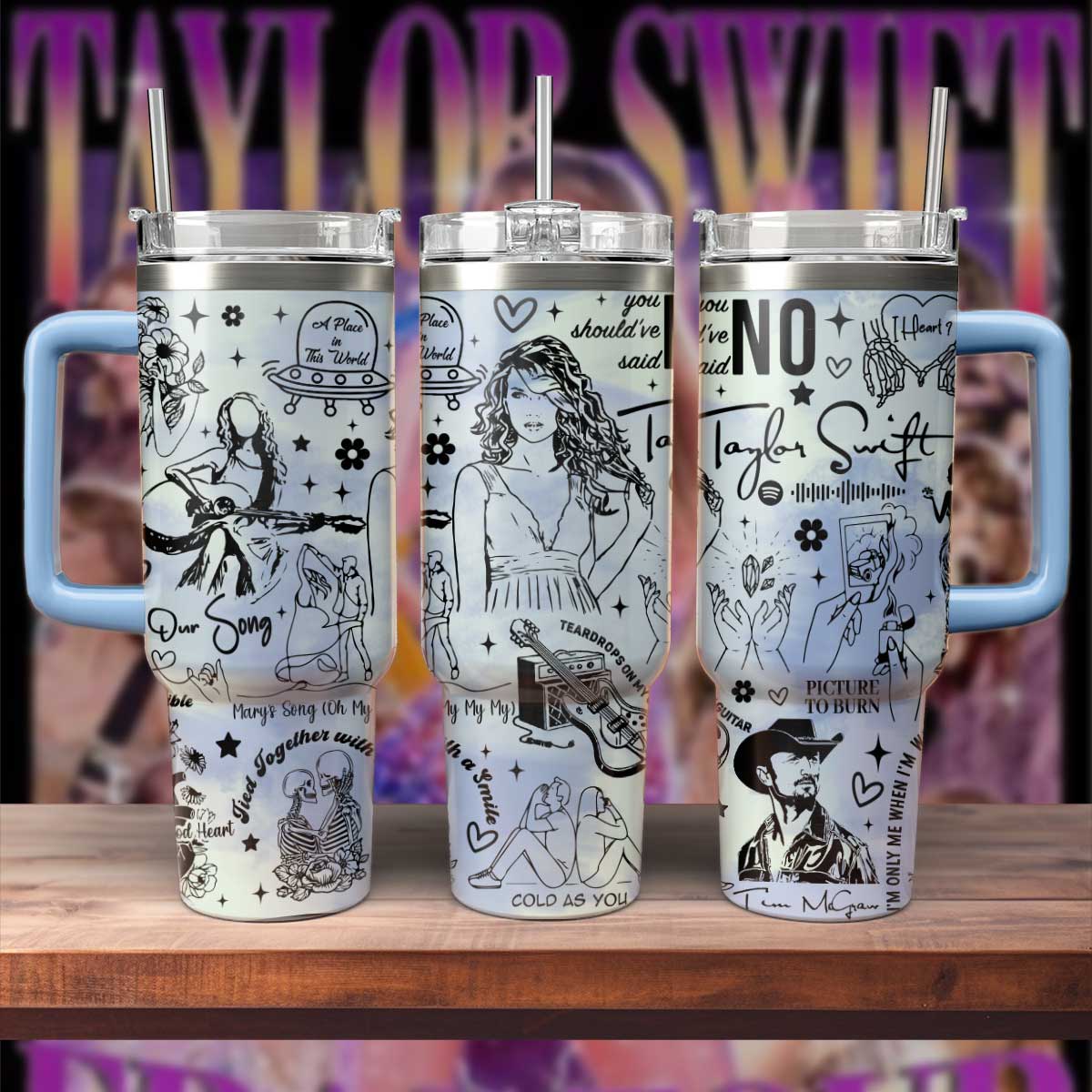 Taylor Swift Music Custom Stanley Cup 40 oz 30 oz Tumbler With HandleTVC2301806