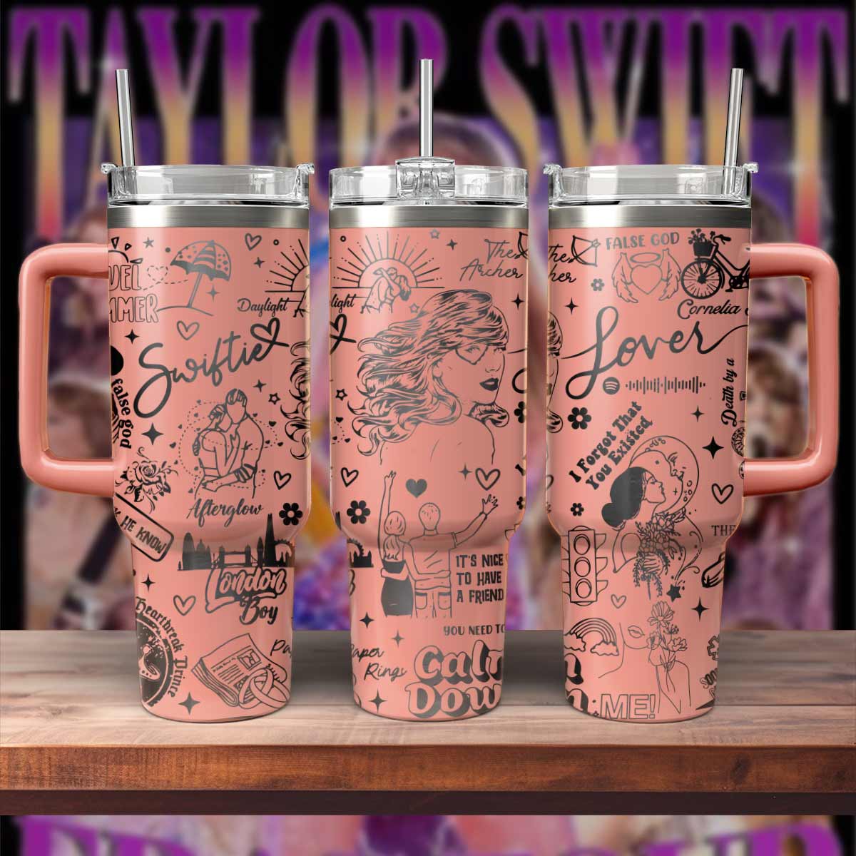 Taylor Swift Music Custom Stanley Cup 40 oz 30 oz Tumbler With HandleTVC2301806
