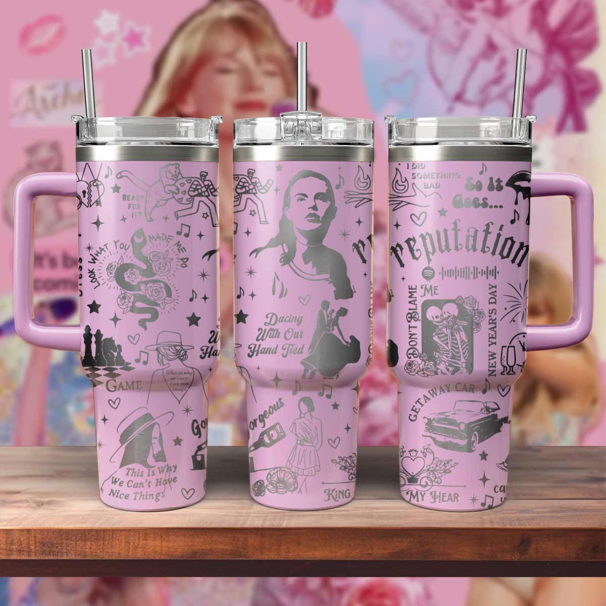 Taylor Swift Music Custom Stanley Cup 40 oz 30 oz Tumbler With HandleTVC2301807