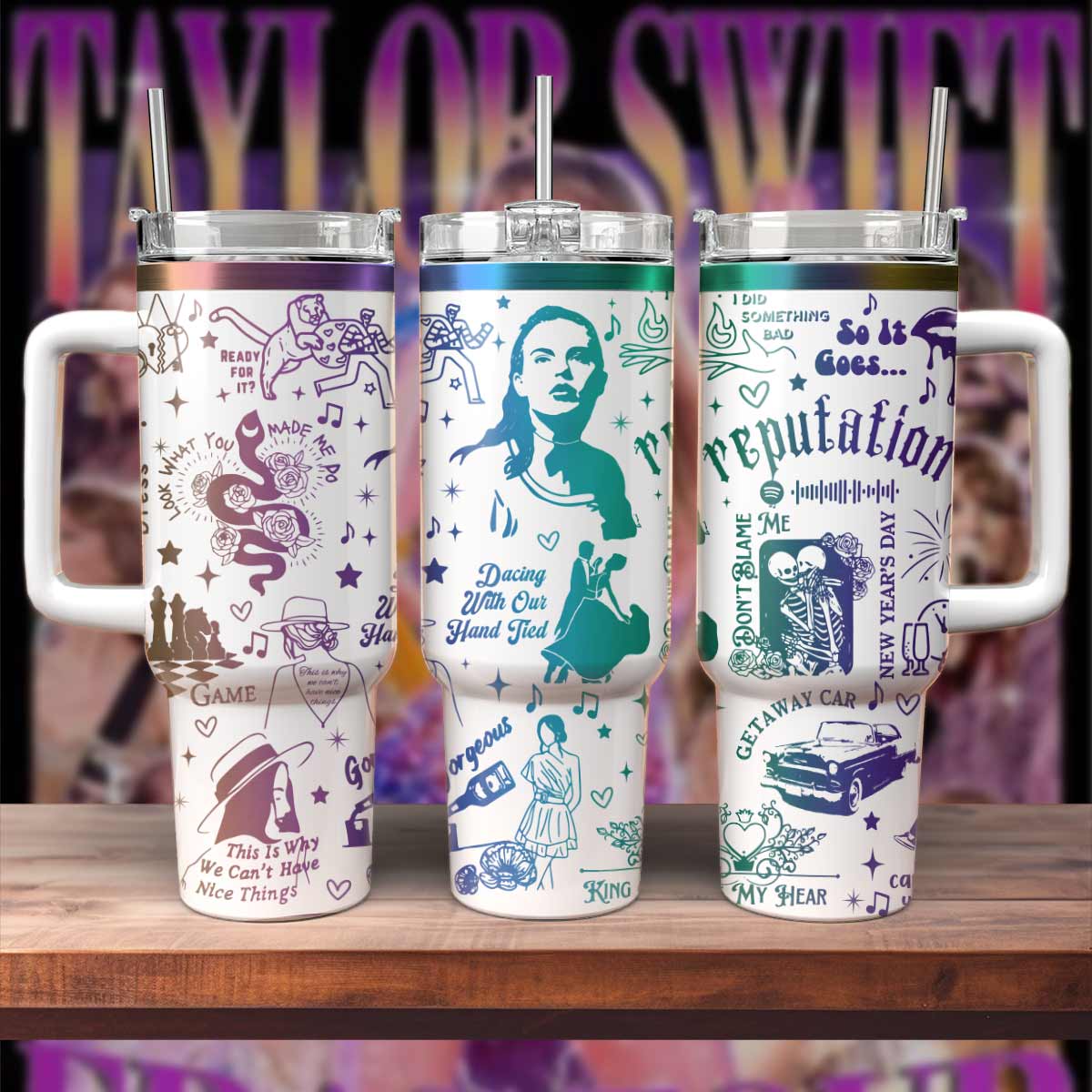 Taylor Swift Music Custom Stanley Cup 40 oz 30 oz Tumbler With HandleTVC2301807