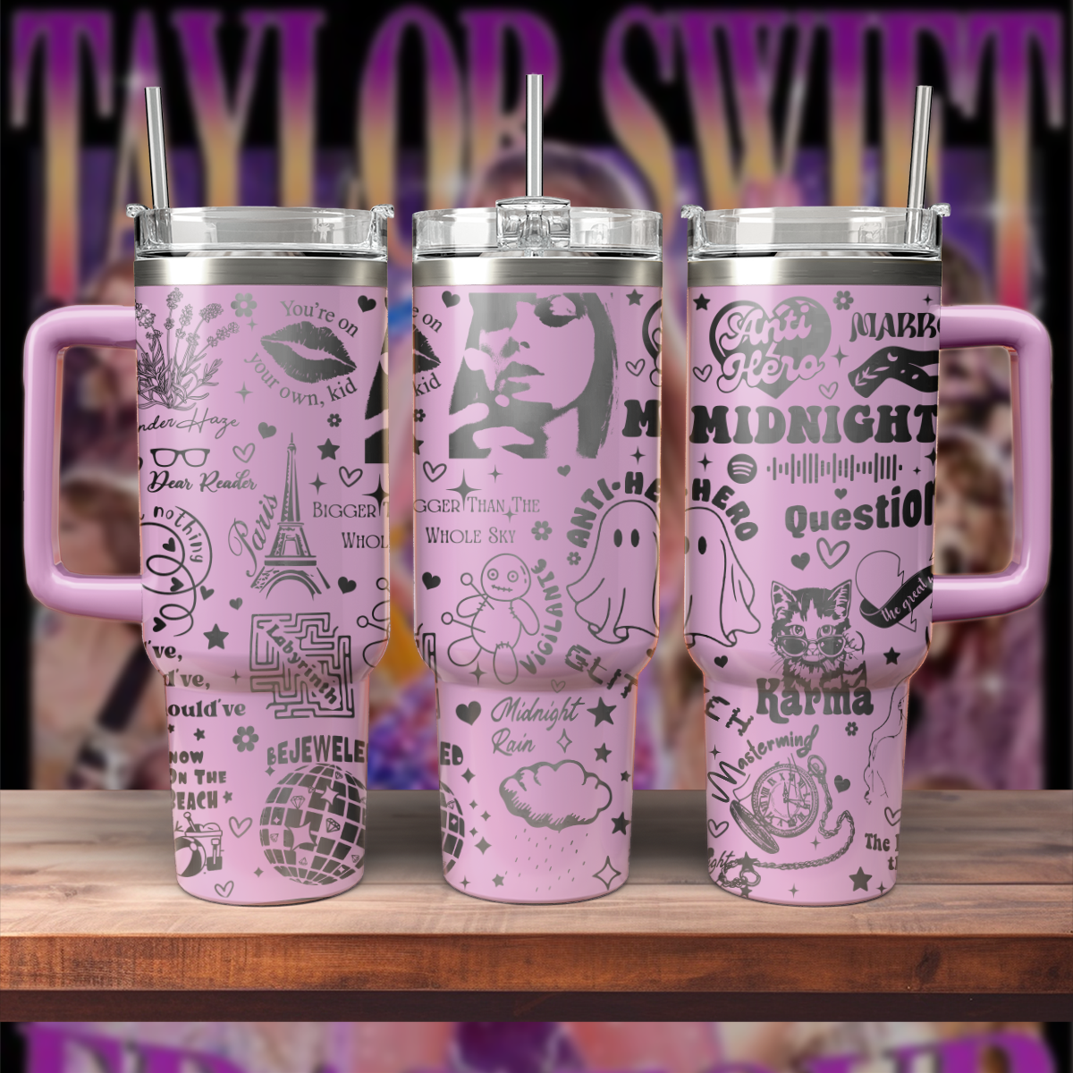 Taylor Swift Music Custom Stanley Cup 40 oz 30 oz Tumbler With HandleTVC2301807