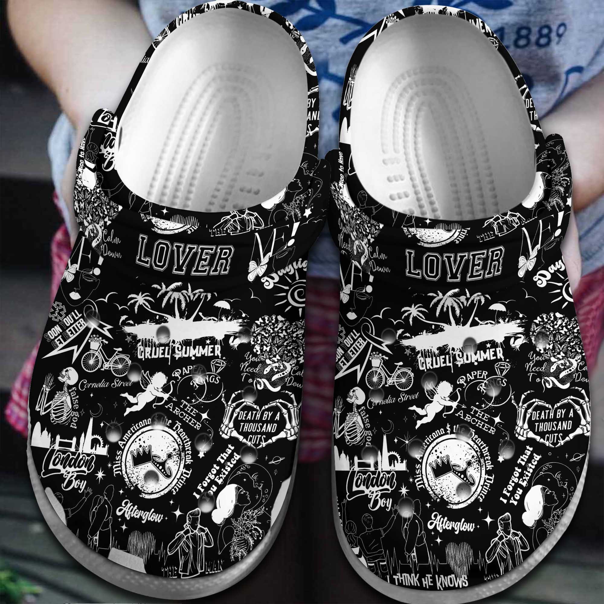 Taylor Swift Music lover Crocs Crocband Clogs Shoes Comfortable For Men Women and Kids