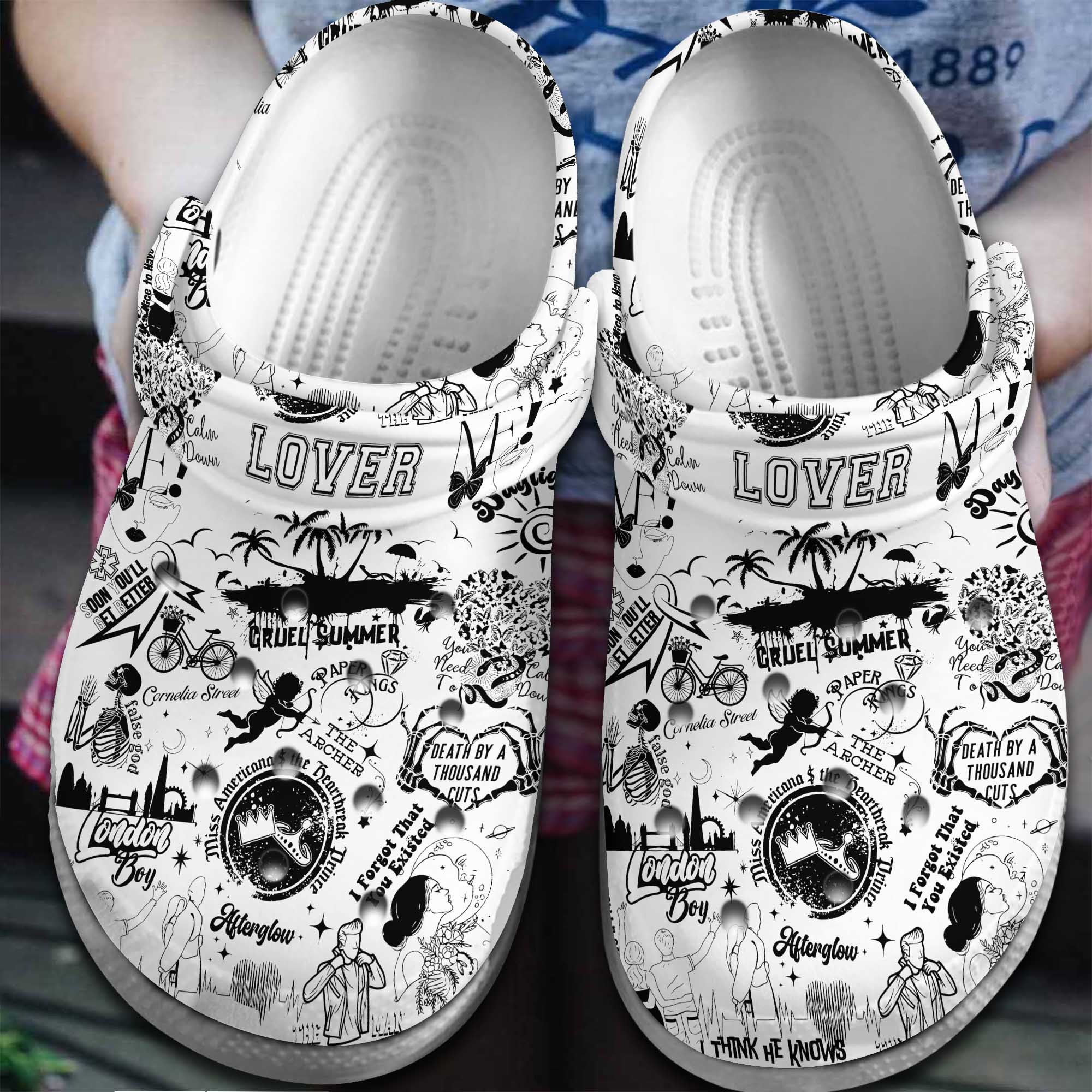 Taylor Swift Music lover Crocs Crocband Clogs Shoes Comfortable For Men Women and Kids