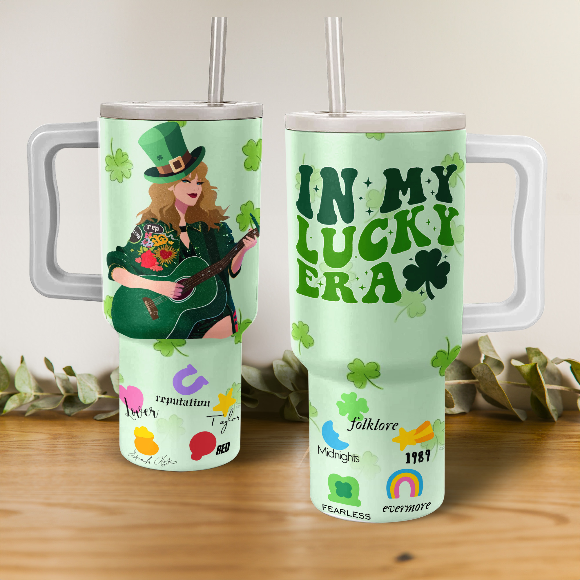 Taylor Swift St. Patrick’s Day Music Custom Stanley Cup 40 oz 30 oz Tumbler With HandleTVC2301152