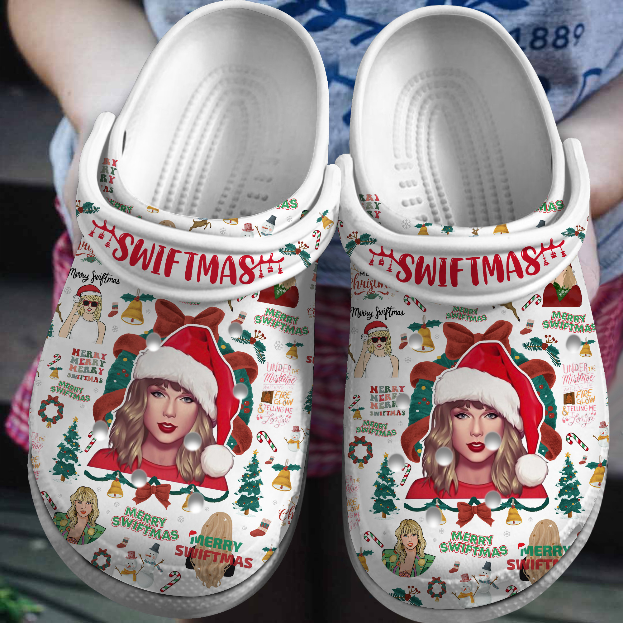 Taylor Swift Swiftmas Music Crocs Crocband Clogs Shoes Comfortable For Men Women and Kids