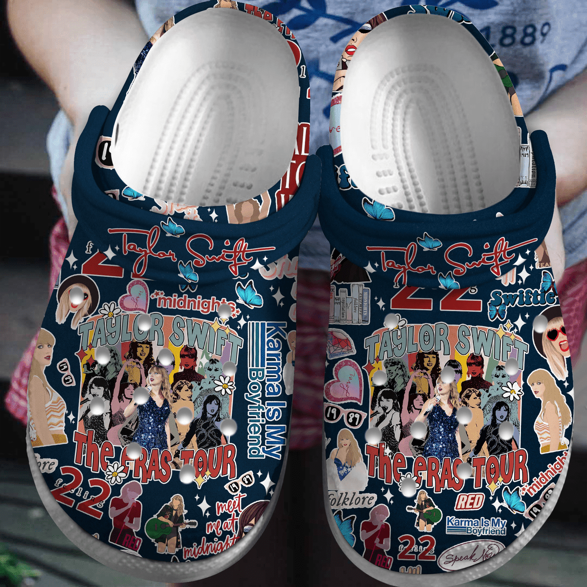 Taylor Swift The Eras Tour Singer Music Crocs Crocband Clogs Shoes Comfortable For Men Women and Kids