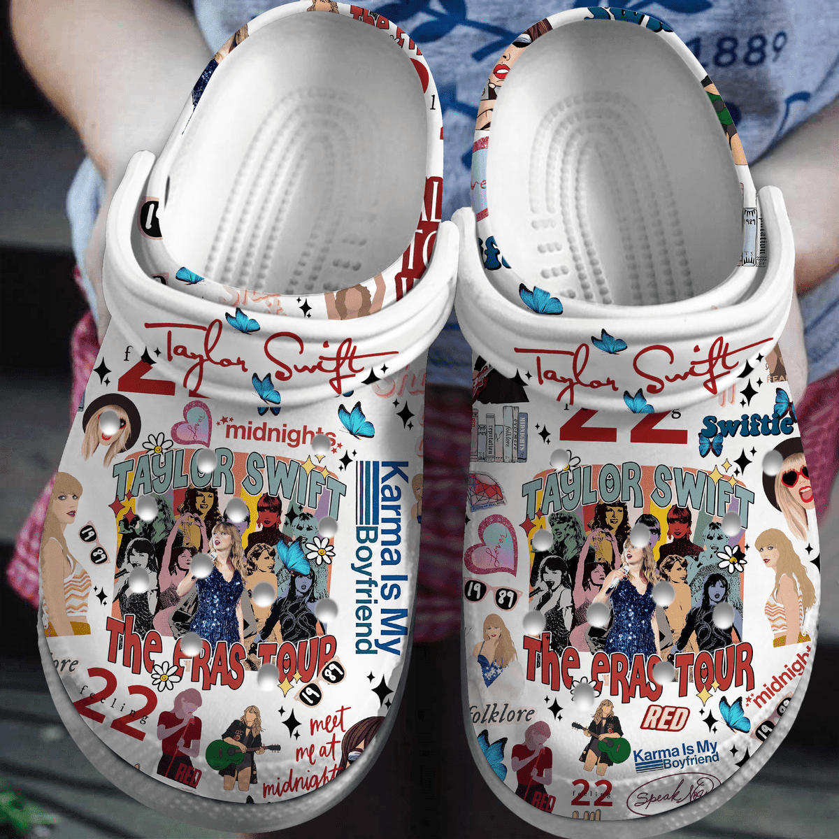 Taylor Swift The Eras Tour Singer Music Crocs Crocband Clogs Shoes Comfortable For Men Women and Kids