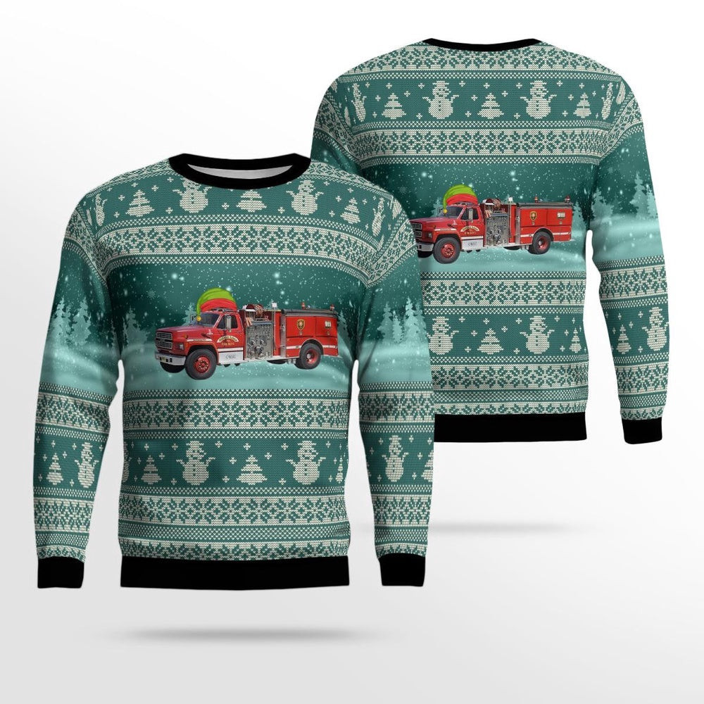 Taylorsville North Carolina Sugar Loaf Fire Department AOP Ugly Sweater Unisex Christmas Gift