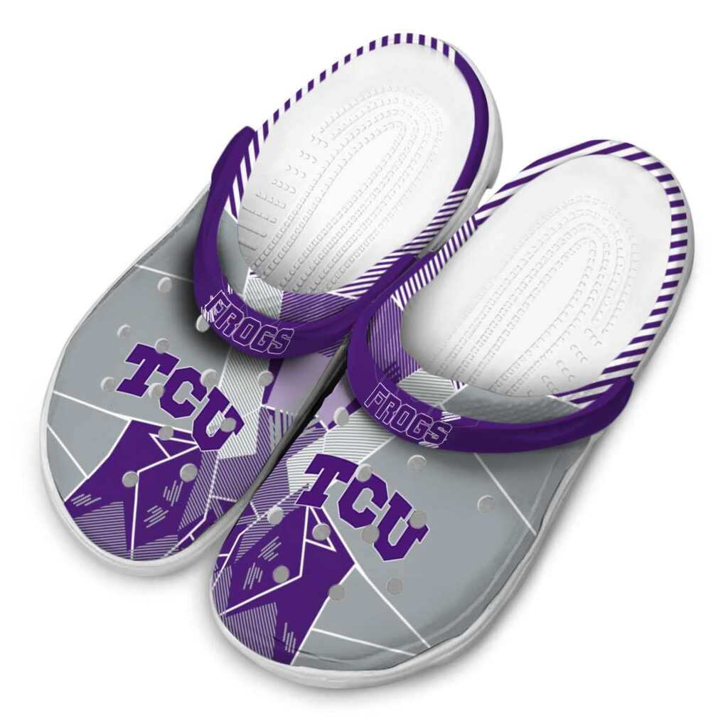 TCU Horned Frogs Geometric Background ClogTVC180168 - Image 4