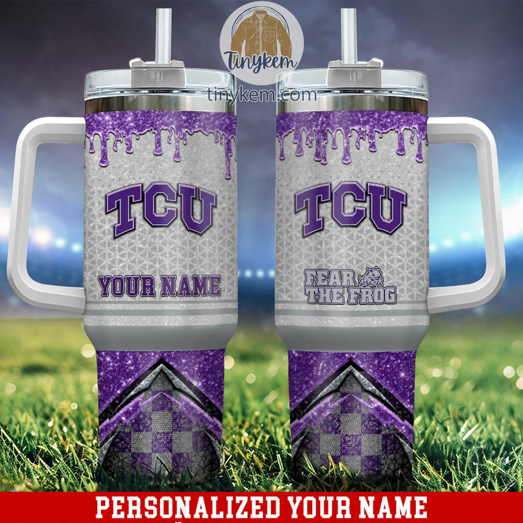 TCU Horned Frogs Glitter NCAA Custom Stanley Cup 40 oz 30 oz Tumbler With HandleTVC2301220