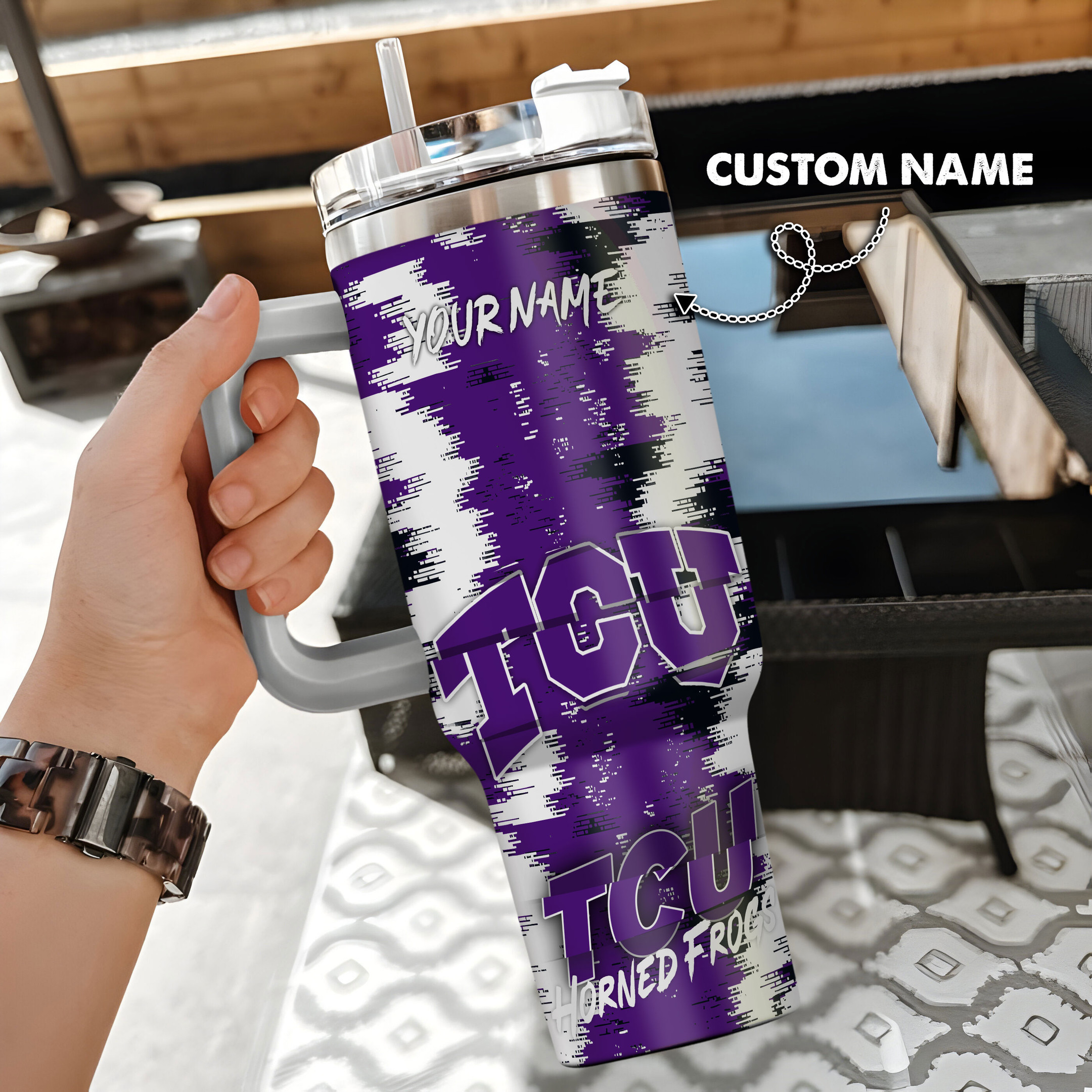 TCU Horned Frogs NCAA Custom Stanley Cup 40 oz 30 oz Tumbler With HandleTVC230110