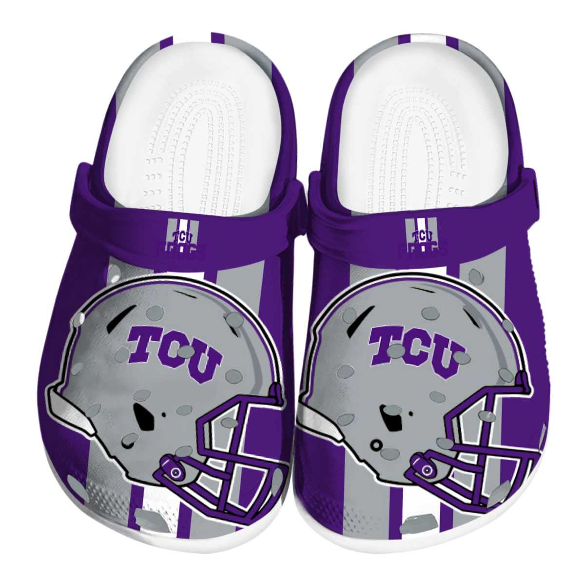 TCU Horned Frogs NCAA Sport Crocs Crocband Clogs Shoes Comfortable For Men Women and Kids