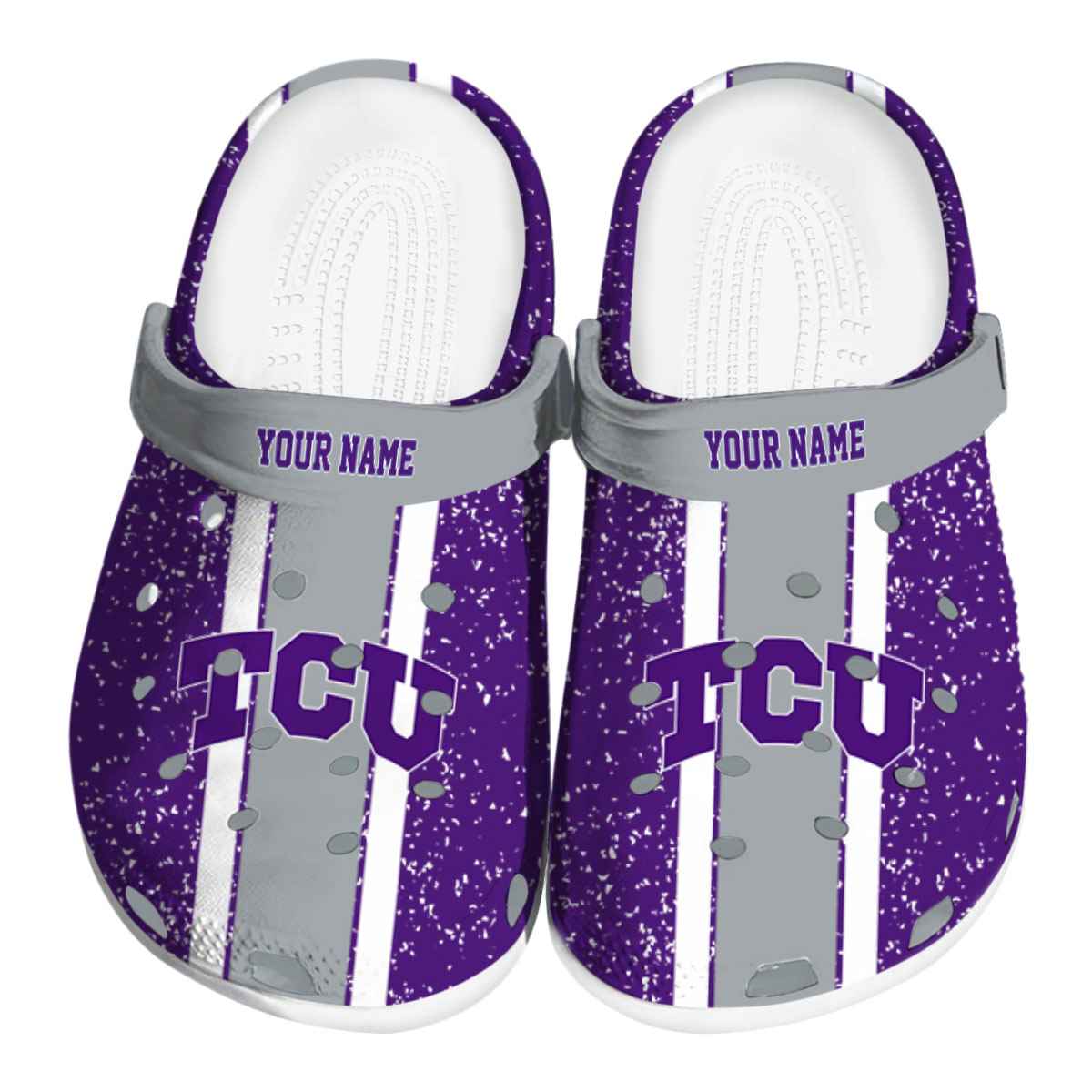 TCU Horned Frogs NCAA Sport Crocs Crocband Clogs Shoes Comfortable For Men Women and Kids