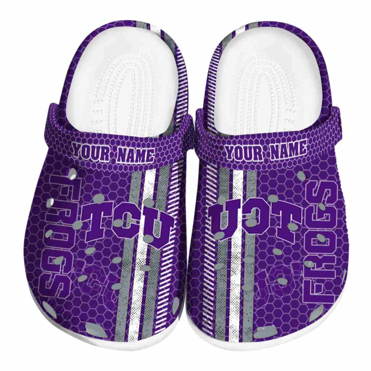 TCU Horned Frogs NCAA Sport Crocs Crocband Clogs Shoes Comfortable For Men Women and Kids