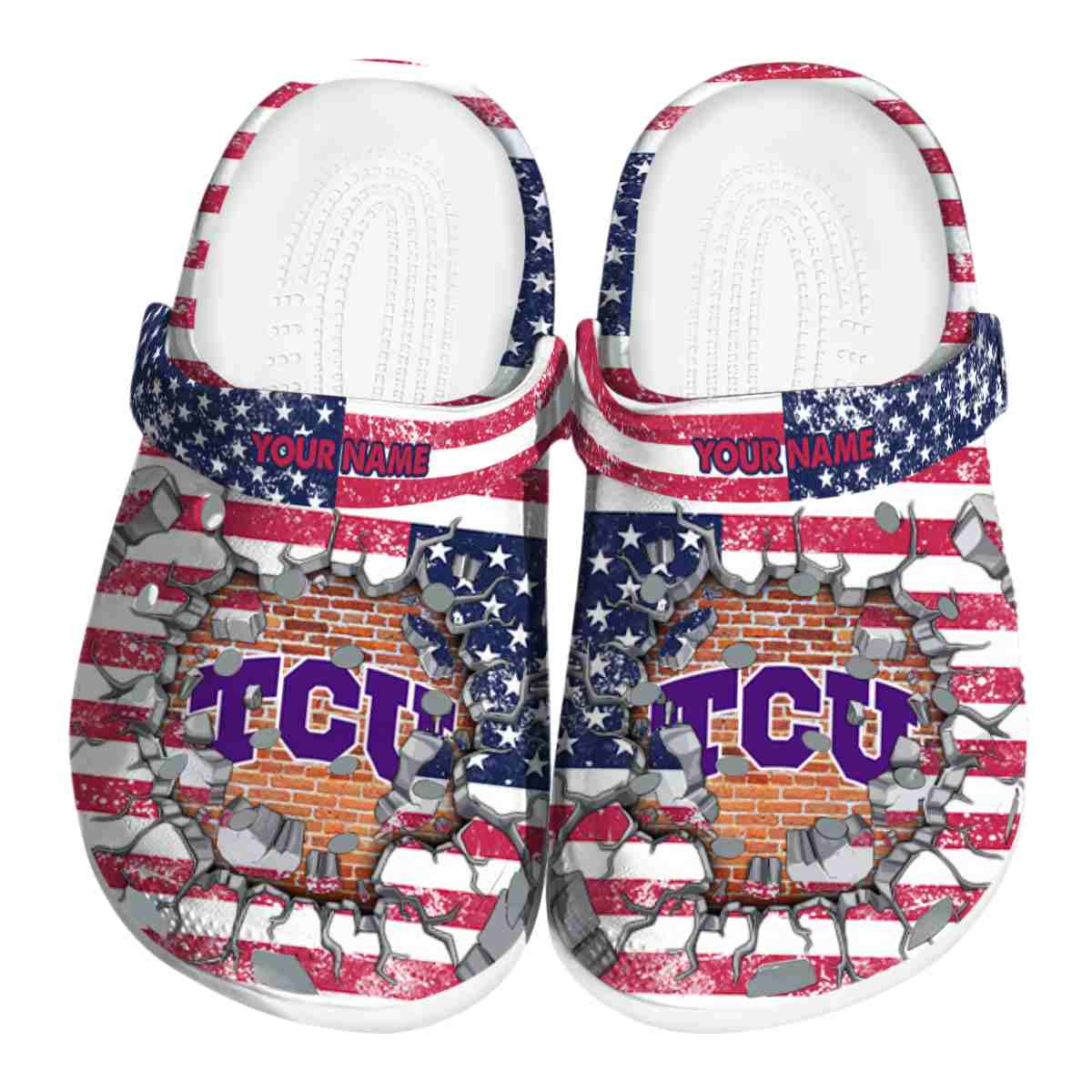 TCU Horned Frogs NCAA Sport Crocs Crocband Clogs Shoes Comfortable For Men Women and Kids