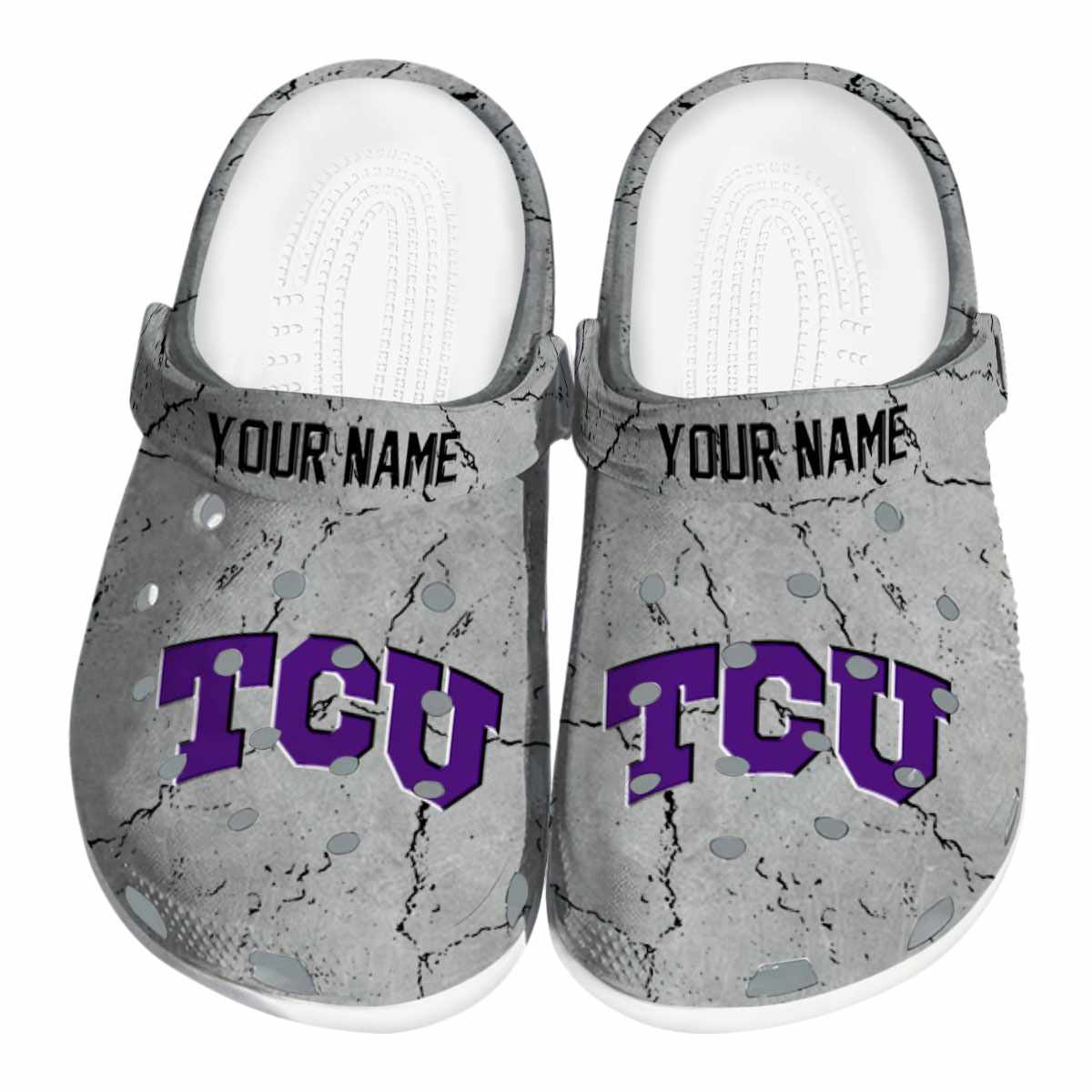 TCU Horned Frogs NCAA Sport Crocs Crocband Clogs Shoes Comfortable For Men Women and Kids