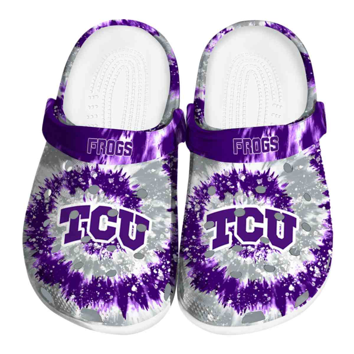 TCU Horned Frogs NCAA Sport Crocs Crocband Clogs Shoes Comfortable For Men Women and Kids