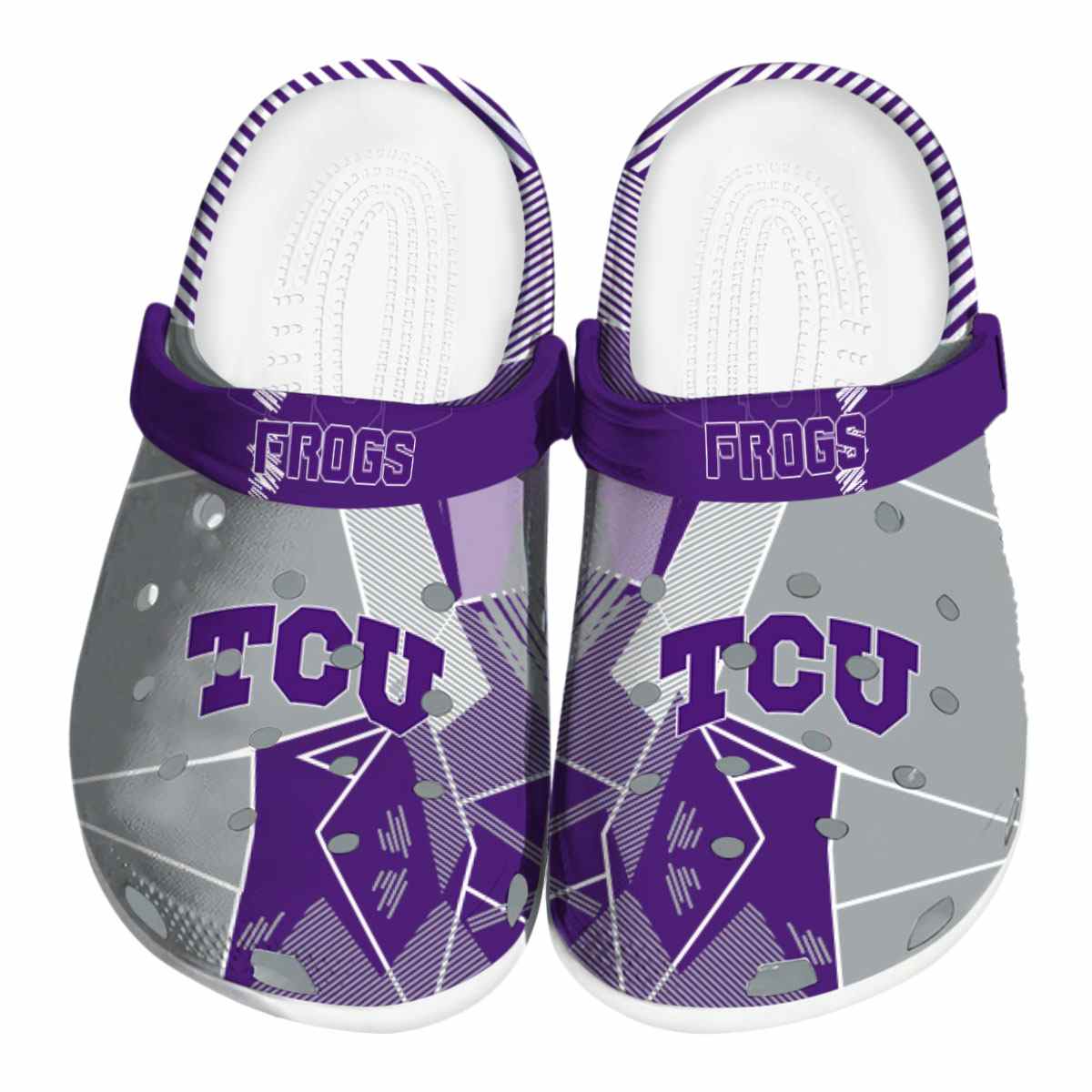 TCU Horned Frogs NCAA Sport Crocs Crocband Clogs Shoes Comfortable For Men Women and Kids
