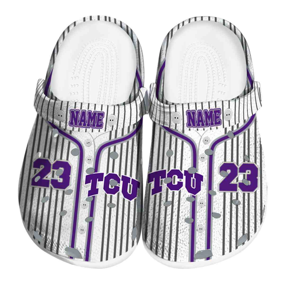 TCU Horned Frogs NCAA Sport Crocs Crocband Clogs Shoes Comfortable For Men Women and Kids