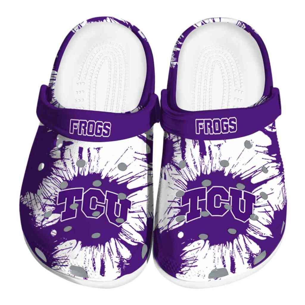 TCU Horned Frogs Splatter Graphics ClogTVC180168