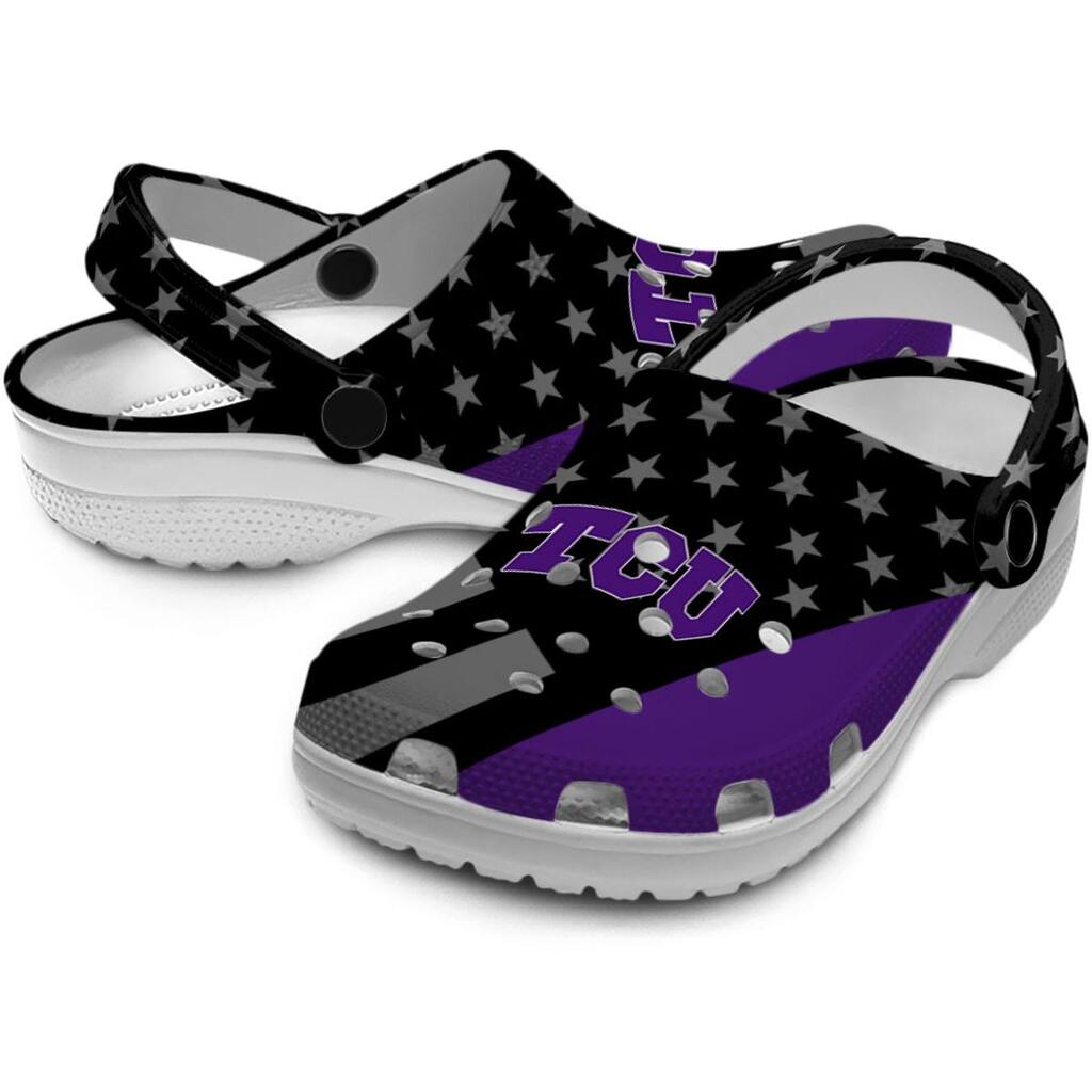 TCU Horned Frogs Stellar Stripes Theme ClogTVC180168 - Image 3